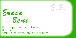 emese beni business card