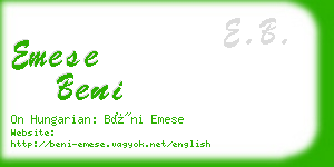 emese beni business card